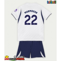 Camisa de Futebol Tottenham Hotspur Omar Marmoush #22 Equipamento Principal Infantil 2026-27 Manga Curta (+ Calças curtas)